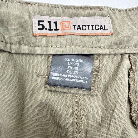 5.11 Tactical Taclite Ripstop Pants - US 40x30 - Green - Picture 5 of 9